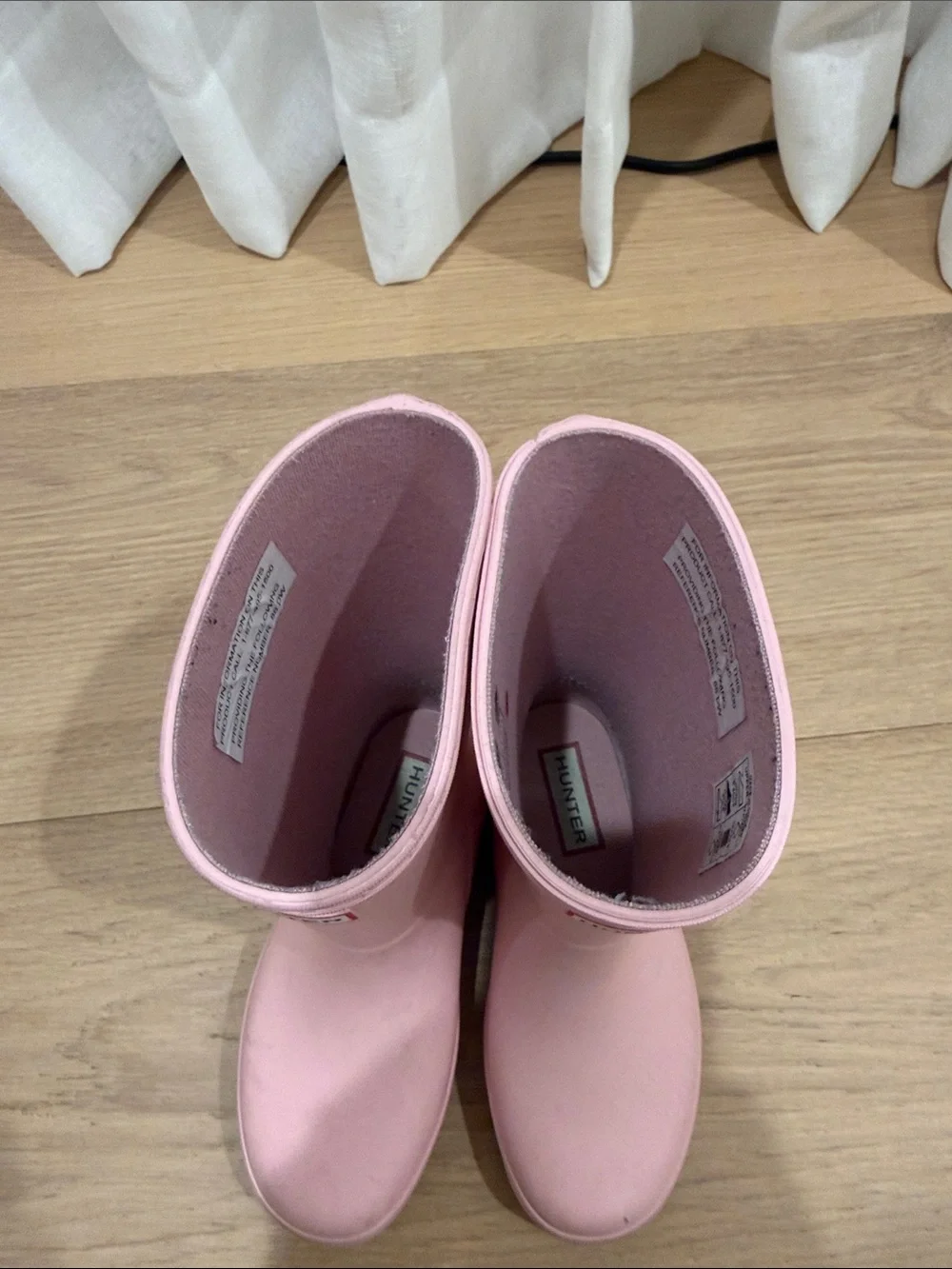 Hunter Kids Soft Pink Waterproof Rain Boots